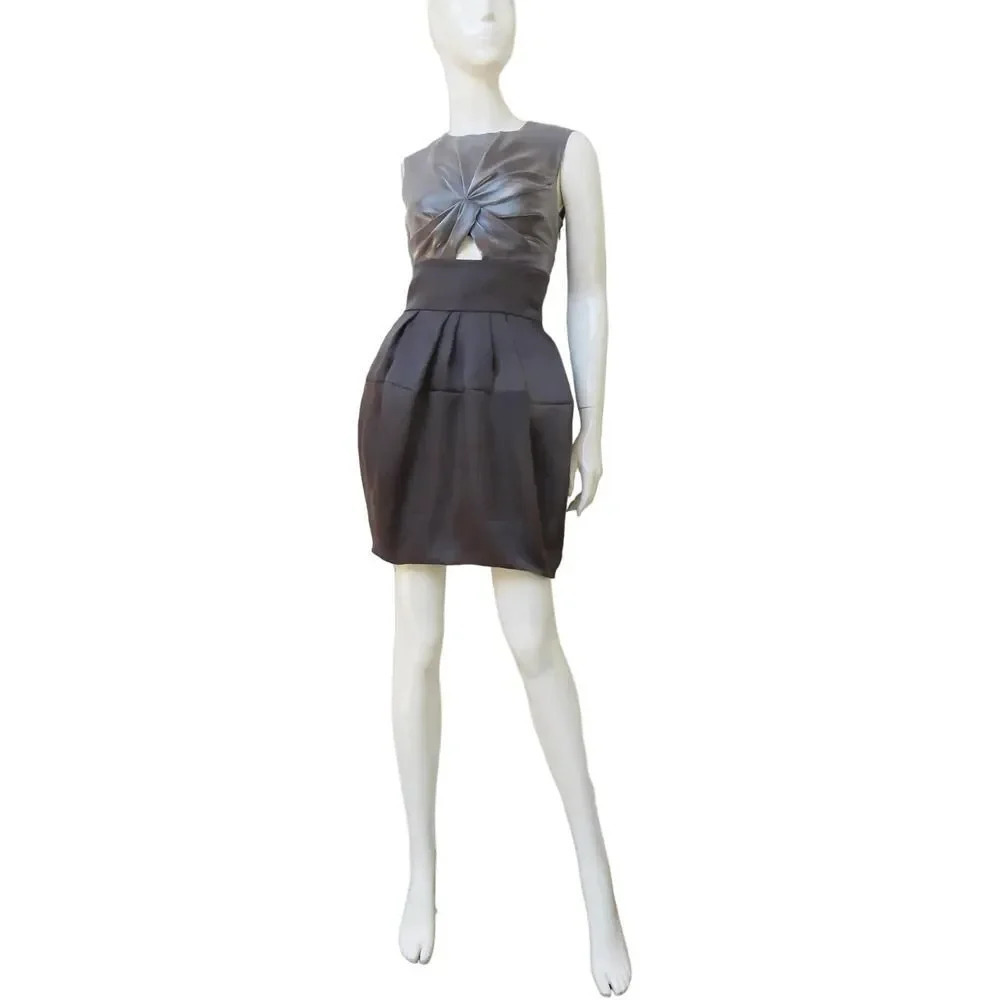 Christian‎ Dior Color Block Silk Dress with Cut out